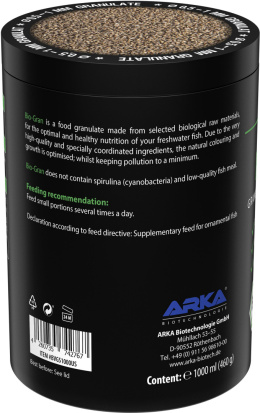 ARKA Bio-Gran Organic Pokarm dla ryb Granulat 0,1-0,5mm 1000ml 460g
