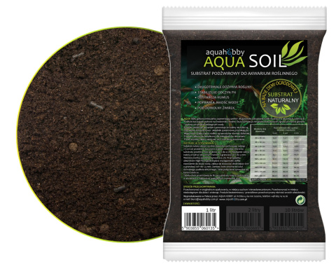 Aqua Soil 1l naturalny substrat podżwirowy na bazie Ziemi Ogrodowej